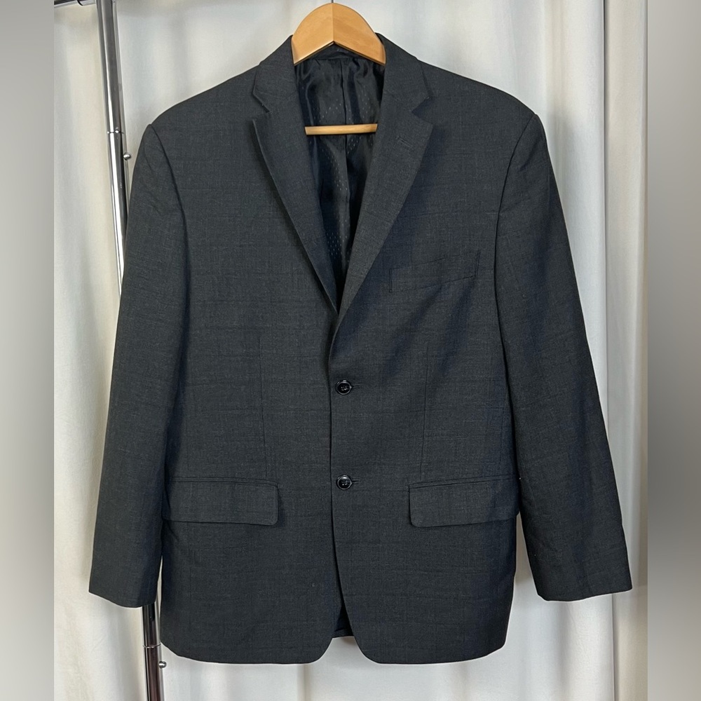 Mens Haggar Grey Suit Jacket Size 38S